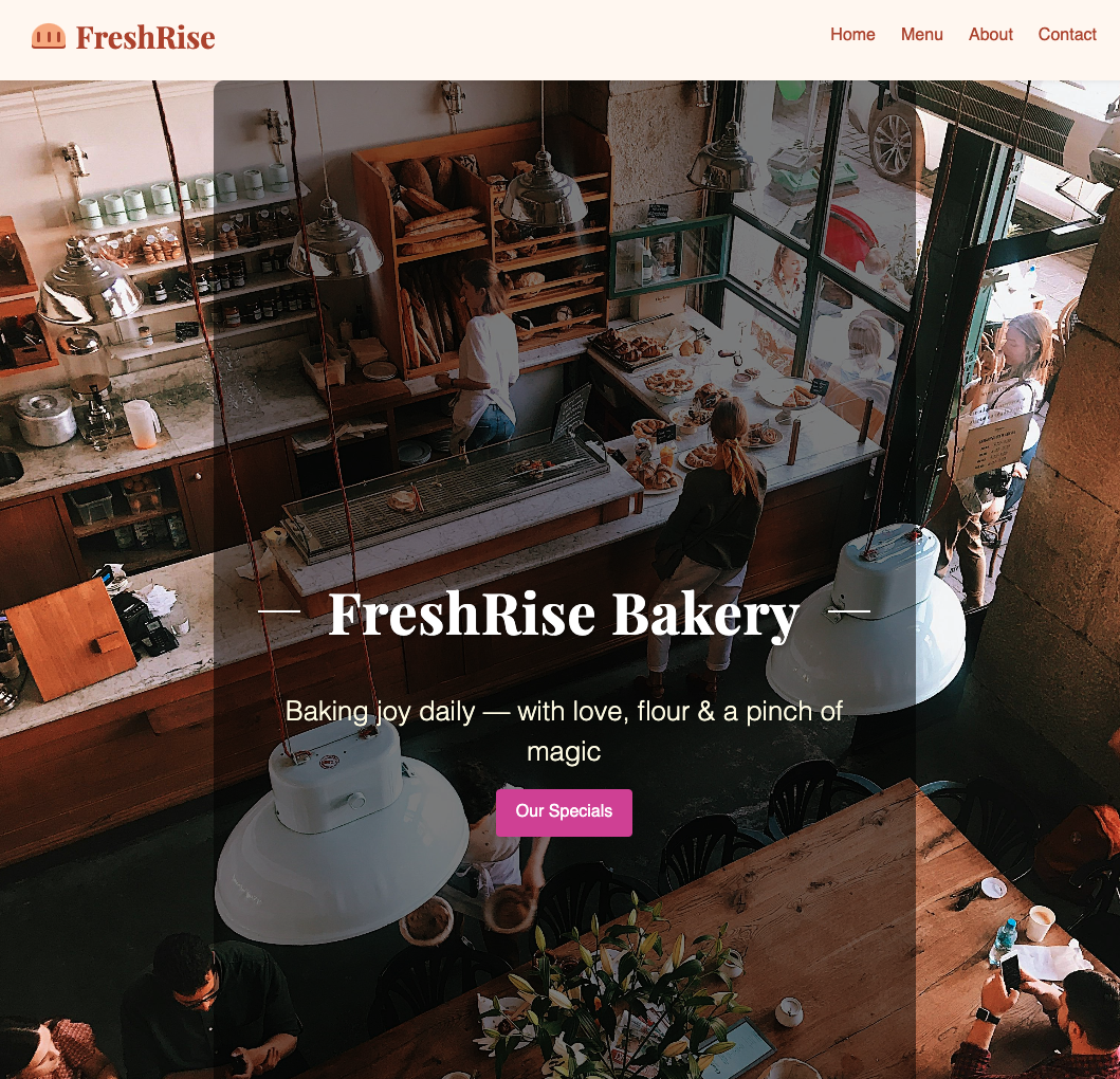 Bakery Website - Hero